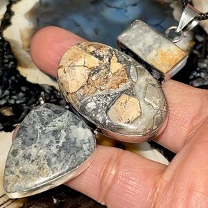 Large Brecciated Maligano Jasper Pendant 3”